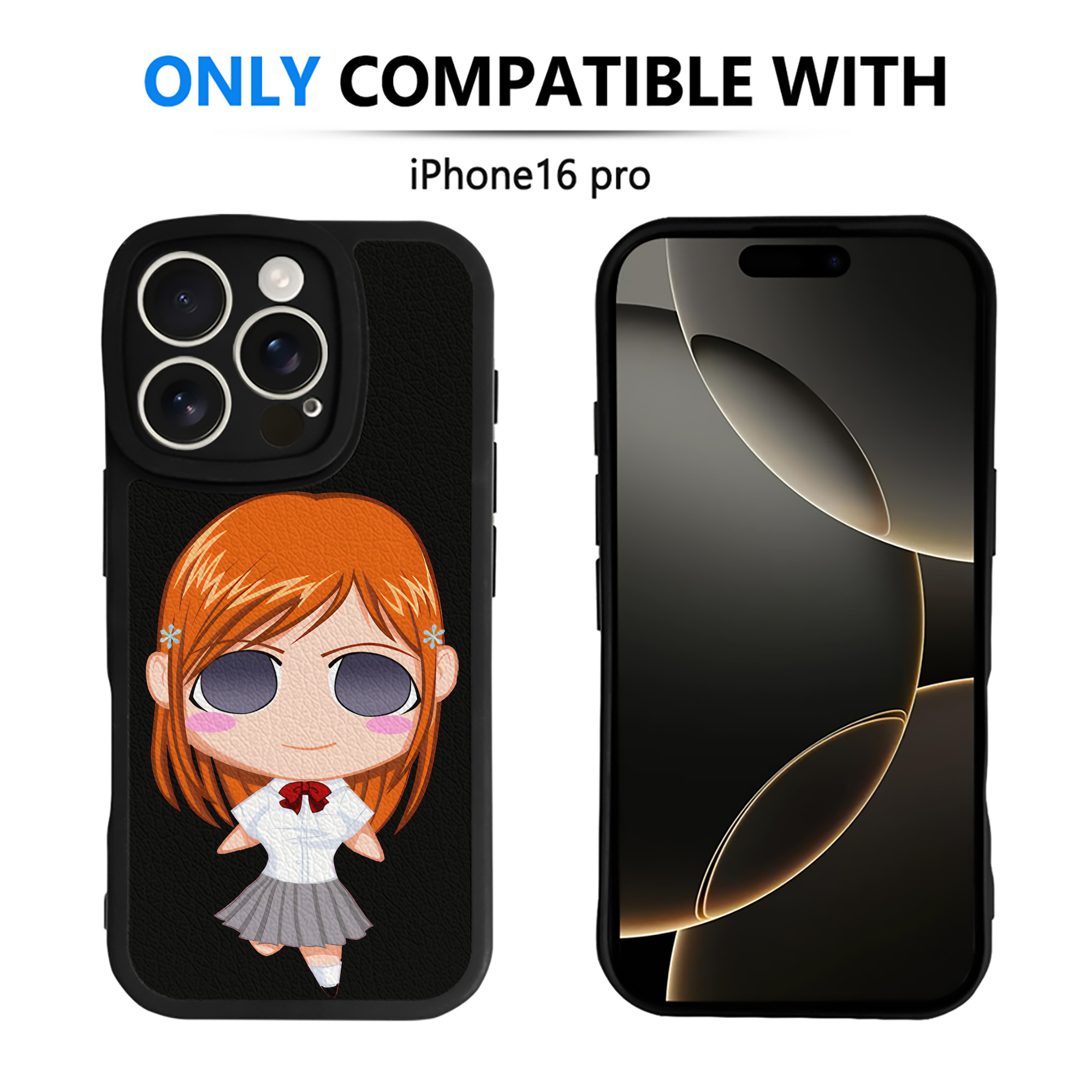 （画像用） ブリーチ 井上織姫（いのうえおりひめ） BLEACH Inoue Orihime 【iPhone 16シリーズ対応】シリコンスマホケース（レザー調） 材質：シリコン